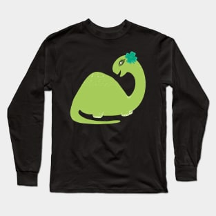 Shamrock dino st patricks day Long Sleeve T-Shirt